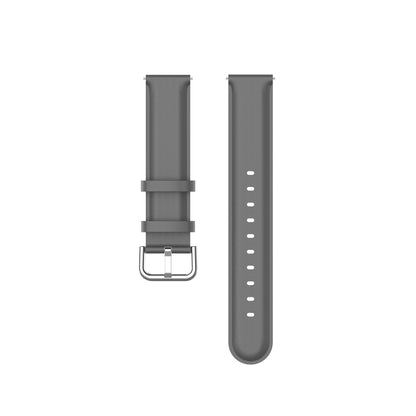 For Huawei Watch GT 3 46mm/GT Runner 22mm Round Tail Leather Watch Band(Grey) by buy2fix