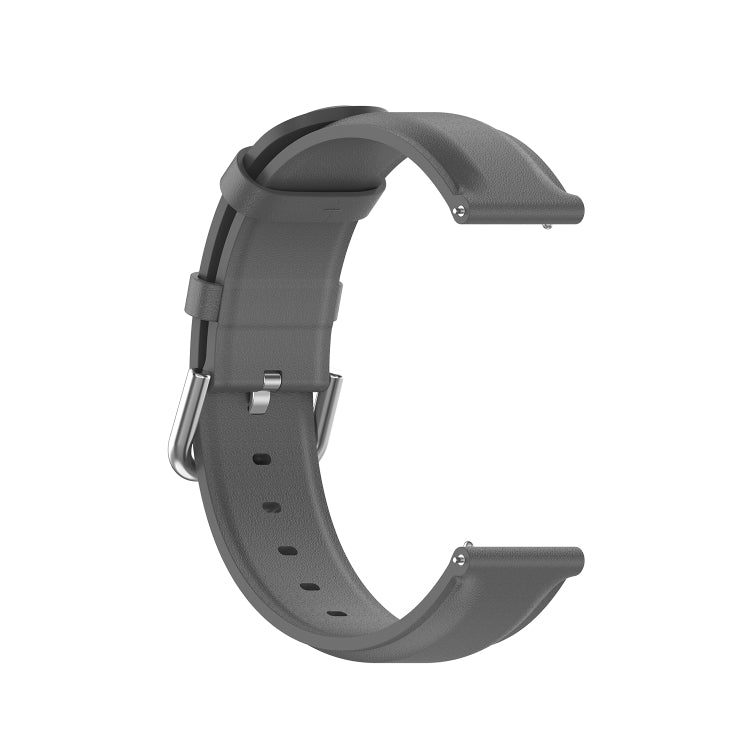 For Huawei Watch GT 3 46mm/GT Runner 22mm Round Tail Leather Watch Band(Grey) by buy2fix