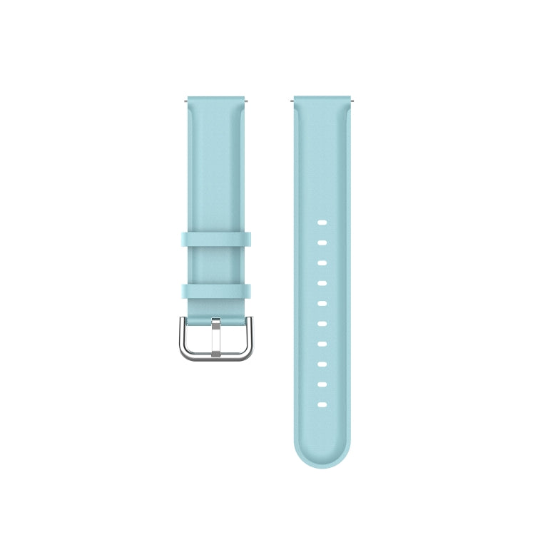 For Huawei Watch GT 3 42mm 20mm Round Tail Leather Watch Band(Light Blue) by buy2fix