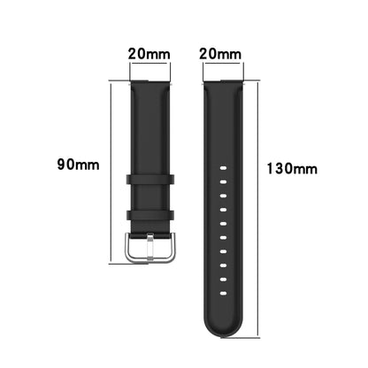 For Huawei Watch GT 3 42mm 20mm Round Tail Leather Watch Band(Light Blue) by buy2fix