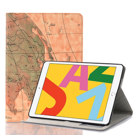 For iPad 10.2 / 10.5 Map Texture Horizontal Flip Leather Case with Holder & Card Slots & Wallet, Random Texture Delivery(Green) - iPad 10.2 Cases by buy2fix | Online Shopping UK | buy2fix