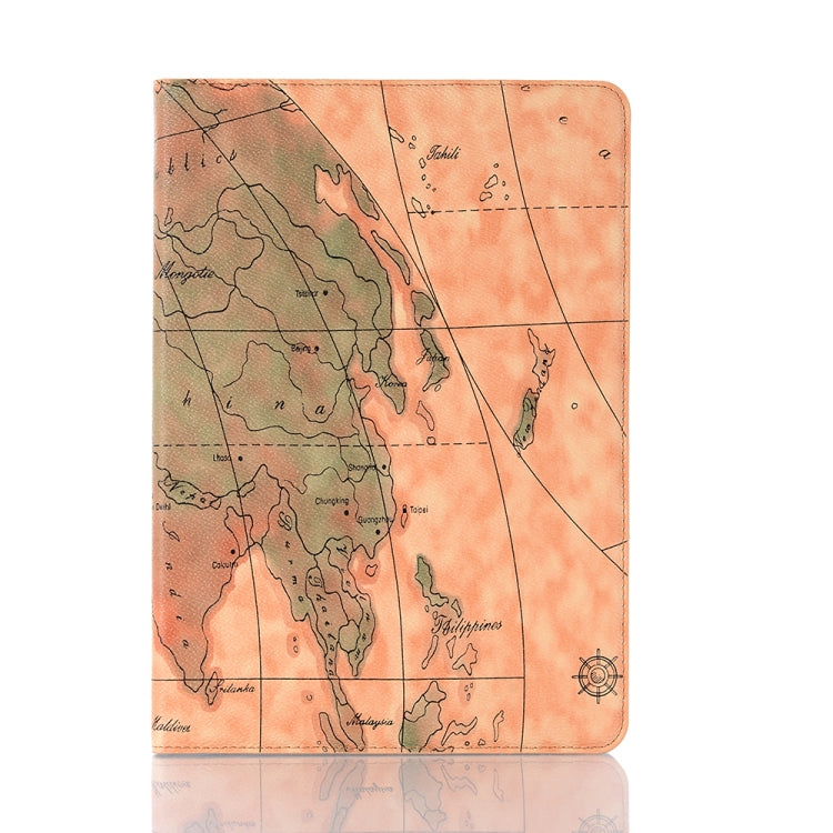 For iPad 10.2 / 10.5 Map Texture Horizontal Flip Leather Case with Holder & Card Slots & Wallet, Random Texture Delivery(Green) - iPad 10.2 Cases by buy2fix | Online Shopping UK | buy2fix