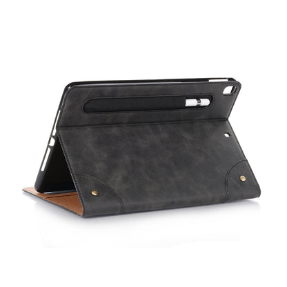 For iPad 10.2 / 10.5 Retro Book Style Horizontal Flip Leather Case with Holder & Card Slots & Wallet(Black) - iPad 10.2 Cases by buy2fix | Online Shopping UK | buy2fix