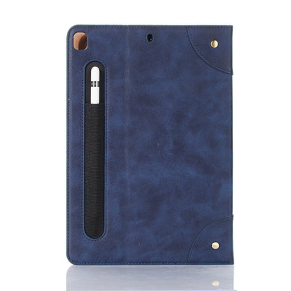 For iPad 10.2 / 10.5 Retro Book Style Horizontal Flip Leather Case with Holder & Card Slots & Wallet(Dark Blue) - iPad 10.2 Cases by buy2fix | Online Shopping UK | buy2fix
