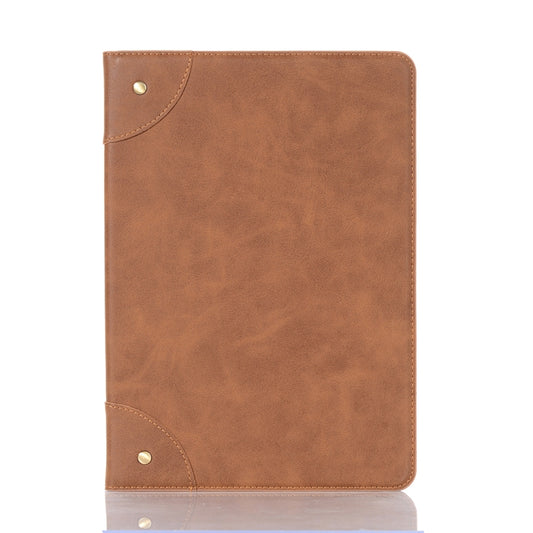 For iPad 10.2 / 10.5 Retro Book Style Horizontal Flip Leather Case with Holder & Card Slots & Wallet(Brown) - iPad 10.2 Cases by buy2fix | Online Shopping UK | buy2fix
