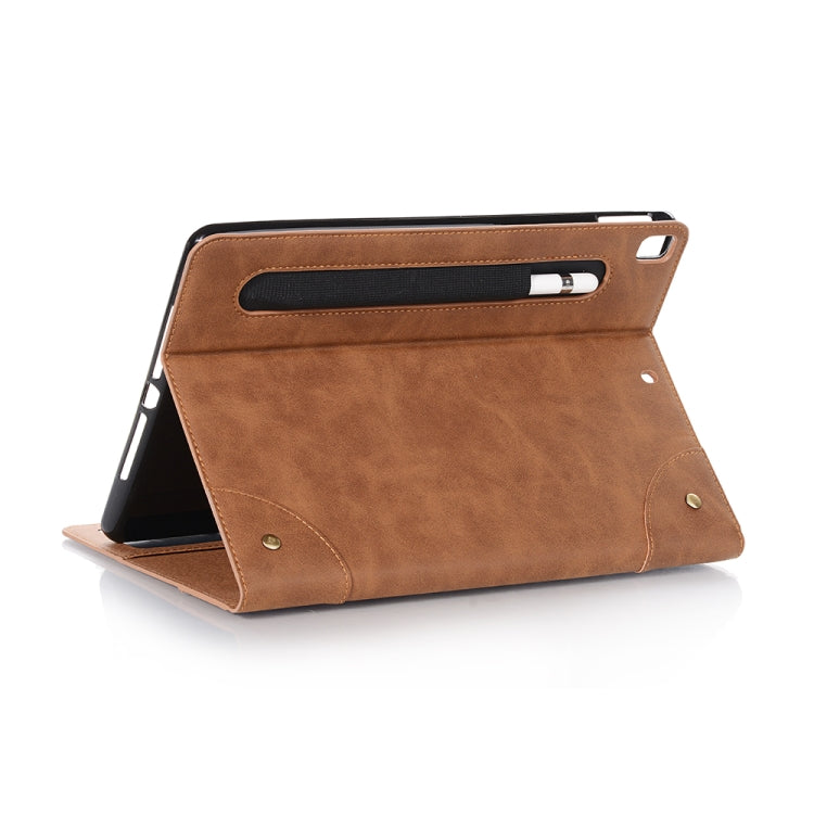 For iPad 10.2 / 10.5 Retro Book Style Horizontal Flip Leather Case with Holder & Card Slots & Wallet(Brown) - iPad 10.2 Cases by buy2fix | Online Shopping UK | buy2fix