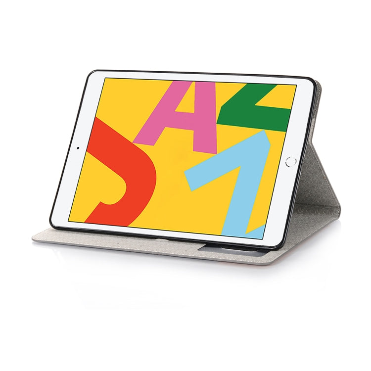 For iPad 10.2 / 10.5 Cross Texture Horizontal Flip PU Leather Case with Holder & Card Slots & Wallet(Grey) - iPad 10.2 Cases by buy2fix | Online Shopping UK | buy2fix