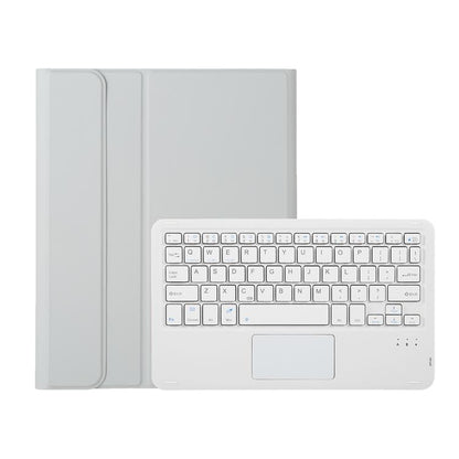 A102B-A Lambskin Texture Square Keycap Bluetooth Keyboard Leather Case with Touch Control For iPad Pro 10.5 inch / 10.2 2021 & 2020 & 2019 / Air 3(Grey) - Universal by buy2fix | Online Shopping UK | buy2fix