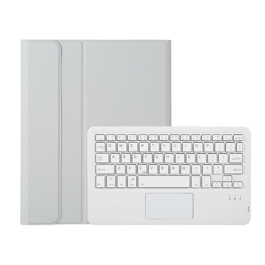 A102B-A Lambskin Texture Square Keycap Bluetooth Keyboard Leather Case with Touch Control For iPad Pro 10.5 inch / 10.2 2021 & 2020 & 2019 / Air 3(Grey) - Universal by buy2fix | Online Shopping UK | buy2fix