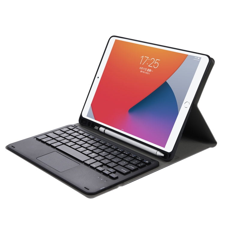 A11B-A Lambskin Texture Square Keycap Bluetooth Keyboard Leather Case with Touch Control For iPad Air 5 / 4 2020 10.9 / Pro 11 inch 2021 & 2020 & 2018(Black) - Universal by buy2fix | Online Shopping UK | buy2fix