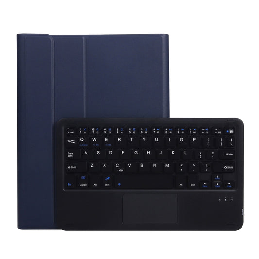 A11B-A Lambskin Texture Square Keycap Bluetooth Keyboard Leather Case with Touch Control For iPad Air 5 / 4 2020 10.9 / Pro 11 inch 2021 & 2020 & 2018(Blue) - Universal by buy2fix | Online Shopping UK | buy2fix