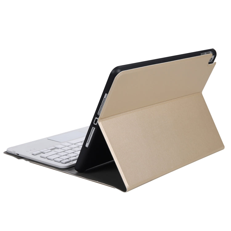 A11B-A Lambskin Texture Square Keycap Bluetooth Keyboard Leather Case with Touch Control For iPad Air 5 / 4 2020 10.9 / Pro 11 inch 2021 & 2020 & 2018(Gold) - Universal by buy2fix | Online Shopping UK | buy2fix