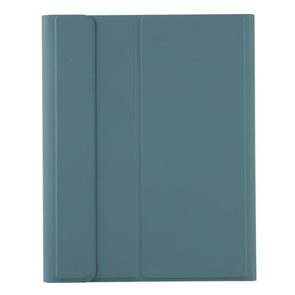 A11B-A Lambskin Texture Square Keycap Bluetooth Keyboard Leather Case with Touch Control For iPad Air 5 / 4 2020 10.9 / Pro 11 inch 2021 & 2020 & 2018(Dark Green) - Universal by buy2fix | Online Shopping UK | buy2fix