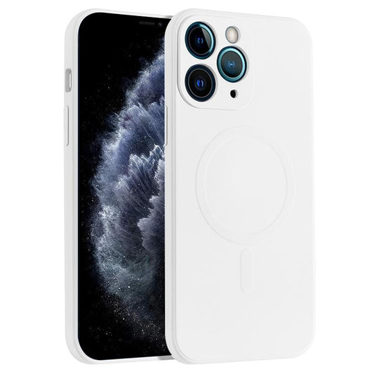 For iPhone 11 Pro Liquid Silicone Full Coverage Magsafe Phone Case (White) - iPhone 11 Pro Cases by buy2fix | Online Shopping UK | buy2fix