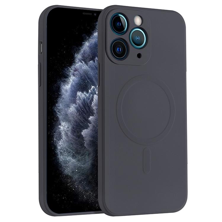 For iPhone 11 Pro Liquid Silicone Full Coverage Magsafe Phone Case (Black) - iPhone 11 Pro Cases by buy2fix | Online Shopping UK | buy2fix