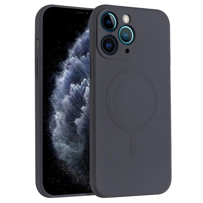 For iPhone 11 Pro Liquid Silicone Full Coverage Magsafe Phone Case (Black) - iPhone 11 Pro Cases by buy2fix | Online Shopping UK | buy2fix