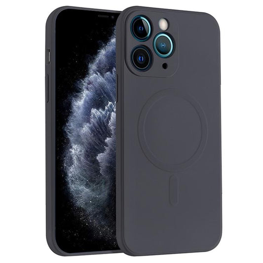 For iPhone 11 Pro Liquid Silicone Full Coverage Magsafe Phone Case (Black) - iPhone 11 Pro Cases by buy2fix | Online Shopping UK | buy2fix