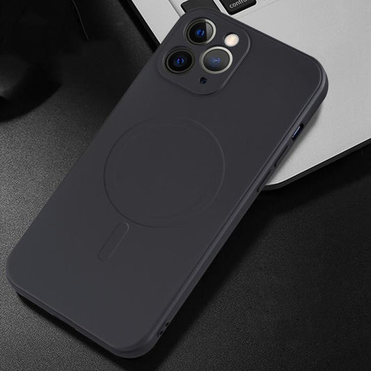 For iPhone 11 Pro Liquid Silicone Full Coverage Magsafe Phone Case (Black) - iPhone 11 Pro Cases by buy2fix | Online Shopping UK | buy2fix