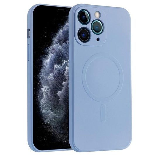 For iPhone 11 Pro Max Liquid Silicone Full Coverage Magsafe Phone Case (Grey) - iPhone 11 Pro Max Cases by buy2fix | Online Shopping UK | buy2fix