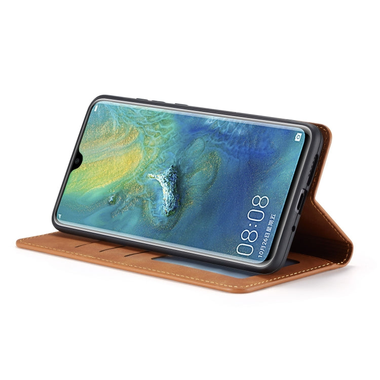 For Huawei Mate 20 Forwenw Dream Series Oil Edge Strong Magnetism Horizontal Flip Leather Case with Holder & Card Slots & Wallet & Photo Frame(Brown) - Huawei Cases by Forwenw | Online Shopping UK | buy2fix
