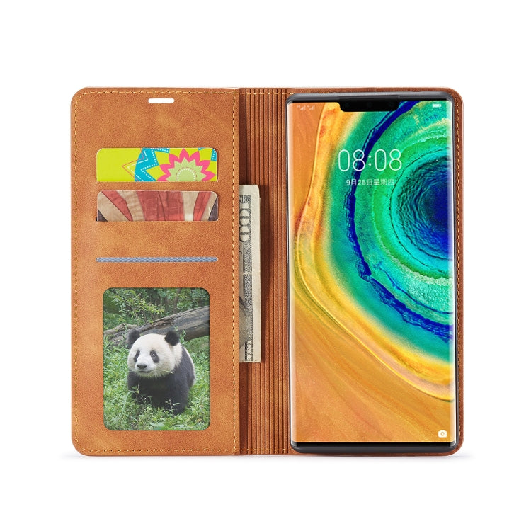 For Huawei Mate 30 Forwenw Dream Series Oil Edge Strong Magnetism Horizontal Flip Leather Case with Holder & Card Slots & Wallet & Photo Frame(Brown) - Huawei Cases by Forwenw | Online Shopping UK | buy2fix