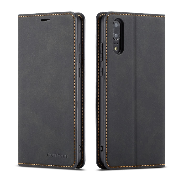 For Huawei P20 Pro Forwenw Dream Series Oil Edge Strong Magnetism Horizontal Flip Leather Case with Holder & Card Slots & Wallet & Photo Frame(Black) - Huawei Cases by Forwenw | Online Shopping UK | buy2fix