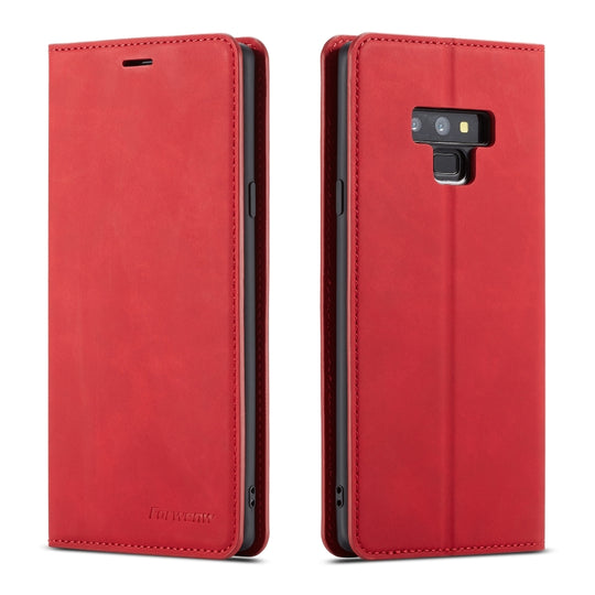 For Galaxy Note9 Forwenw Dream Series Oil Edge Strong Magnetism Horizontal Flip Leather Case with Holder & Card Slots & Wallet & Photo Frame(Red)