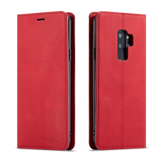 For Galaxy S9+ Forwenw Dream Series Oil Edge Strong Magnetism Horizontal Flip Leather Case with Holder & Card Slots & Wallet & Photo Frame(Red)