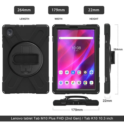For Lenovo Tab K10 / M10 Plus Silicone + PC Protective Tablet Case(Black) - Lenovo by buy2fix | Online Shopping UK | buy2fix
