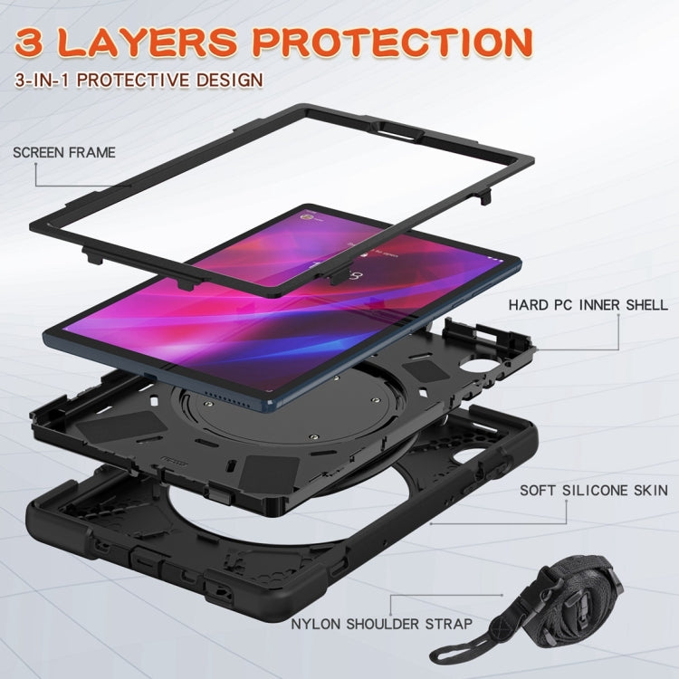 For Lenovo Tab K10 / M10 Plus Silicone + PC Protective Tablet Case(Black) - Lenovo by buy2fix | Online Shopping UK | buy2fix