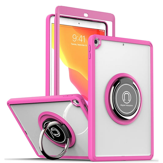 Shadow PC Tablet Case with Ring Holde For iPad 10.2 / 10.5 2019 / 2020(Rose Red) - iPad Pro 10.5 inch Cases by buy2fix | Online Shopping UK | buy2fix