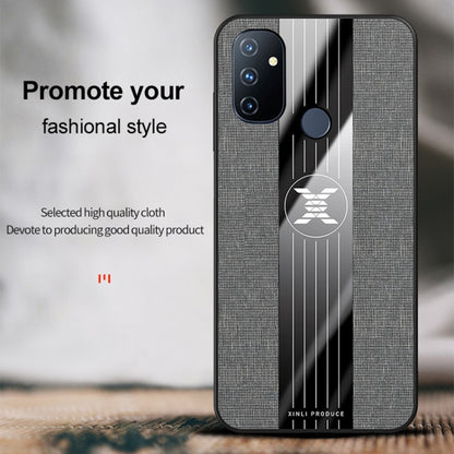 For OnePlus Nord N100 XINLI Stitching Cloth Texture Shockproof TPU Phone Case(Blue) - OnePlus Cases by XINLI | Online Shopping UK | buy2fix