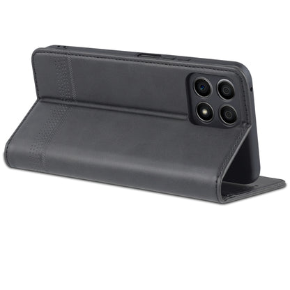 For Honor X30i AZNS Magnetic Calf Texture Horizontal Flip Leather Phone Case(Black) - Honor Cases by AZNS | Online Shopping UK | buy2fix