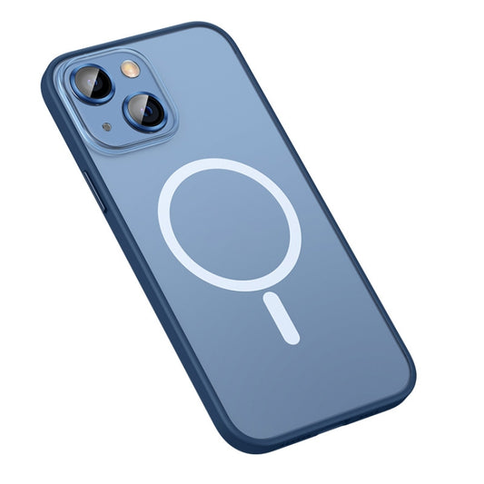 For iPhone 13 MagSafe Matte Phone Case(Dark Blue) - iPhone 13 Cases by buy2fix | Online Shopping UK | buy2fix