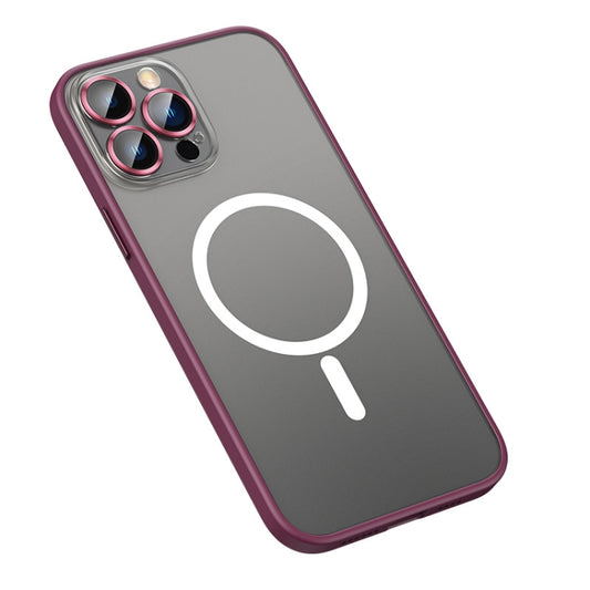 For iPhone 12 Pro Max MagSafe Matte Phone Case(Red) - iPhone 12 Pro Max Cases by buy2fix | Online Shopping UK | buy2fix