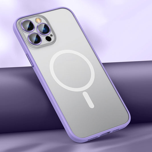 For iPhone 12 Pro Max MagSafe Matte Phone Case(Purple) - iPhone 12 Pro Max Cases by buy2fix | Online Shopping UK | buy2fix