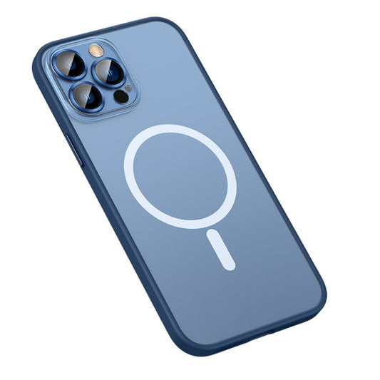 For iPhone 12 Pro MagSafe Matte Phone Case(Dark Blue) - iPhone 12 / 12 Pro Cases by buy2fix | Online Shopping UK | buy2fix
