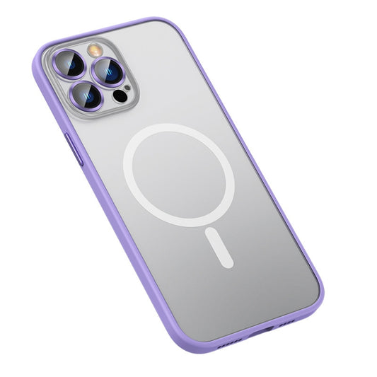 For iPhone 12 Pro MagSafe Matte Phone Case(Purple) - iPhone 12 / 12 Pro Cases by buy2fix | Online Shopping UK | buy2fix