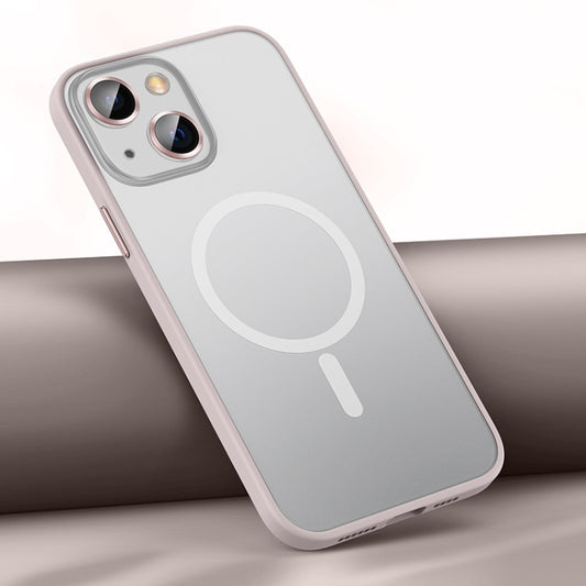 For iPhone 12 MagSafe Matte Phone Case(Pink) - iPhone 12 / 12 Pro Cases by buy2fix | Online Shopping UK | buy2fix