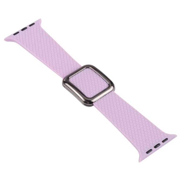 Black Buckle Silicone Watch Band For Apple Watch Series 9&8&7 41mm / SE 3&SE 2&6&SE&5&4 40mm / 3&2&1 38mm(Navy Blue) by buy2fix