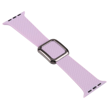 Black Buckle Silicone Watch Band For Apple Watch Series 9&8&7 41mm / SE 3&SE 2&6&SE&5&4 40mm / 3&2&1 38mm(Navy Blue) by buy2fix