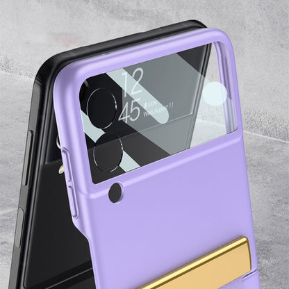 For Samsung Galaxy Z Flip3 5G GKK Ultra-thin Full Coverage Phone Case with Wristband(Silver) - Galaxy Phone Cases by GKK | Online Shopping UK | buy2fix
