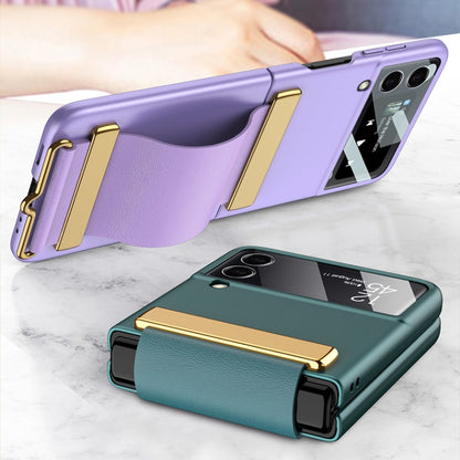 For Samsung Galaxy Z Flip3 5G GKK Ultra-thin Full Coverage Phone Case with Wristband(Silver) - Galaxy Phone Cases by GKK | Online Shopping UK | buy2fix