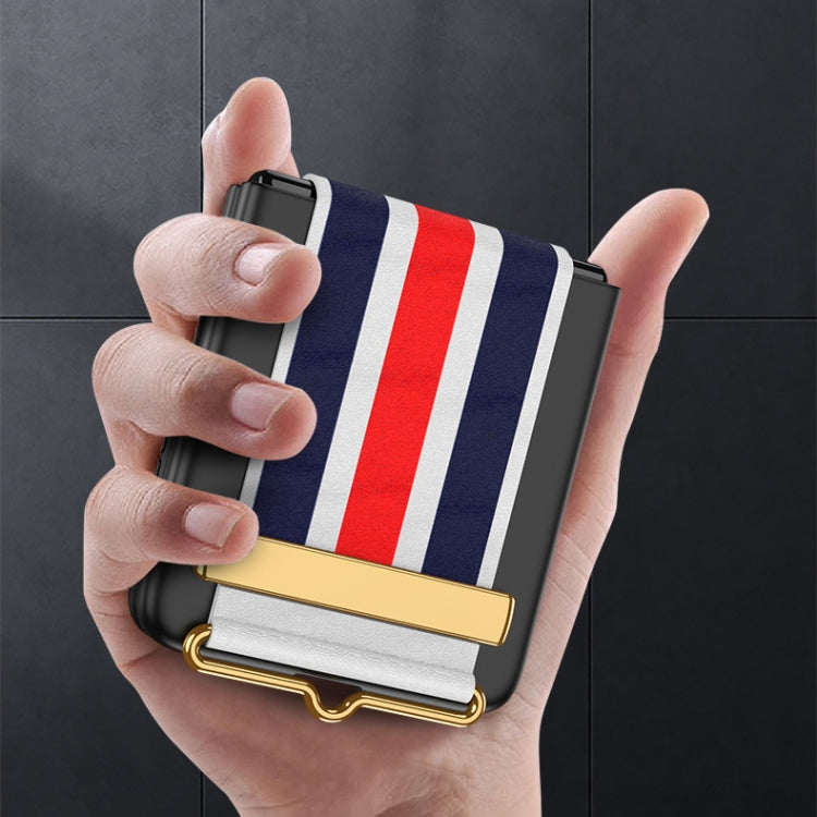 For Samsung Galaxy Z Flip3 5G GKK Ultra-thin Full Phone Flip Case with Color Wristband(Black) - Galaxy Phone Cases by GKK | Online Shopping UK | buy2fix