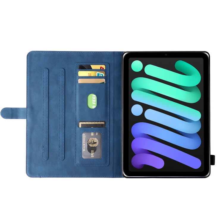 Dual-color Splicing Horizontal Flip Leather Tablet Case For iPad mini 6(Blue) - More iPad Cases by buy2fix | Online Shopping UK | buy2fix
