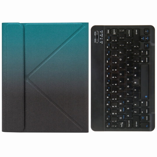 H-109 Bluetooth Keyboard Leather Case with Rear Three-fold Holder For iPad Pro 11 inch 2021 & 2020 & 2018 / Air 2020 10.9(Dark Night Green)