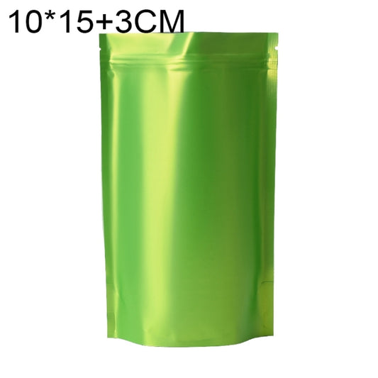 100 PCS/Set Matte Aluminum Foil Snack Stand-up Pouch, Size:10x15+3cm(Green) - Preservation Supplies by buy2fix | Online Shopping UK | buy2fix
