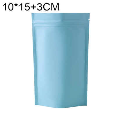 100 PCS/Set Matte Aluminum Foil Snack Stand-up Pouch, Size:10x15+3cm(Sky Blue) - Preservation Supplies by buy2fix | Online Shopping UK | buy2fix