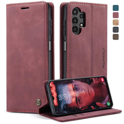 For Samsung Galaxy A13 4G/A13 5G/A04S/A04/M13 5G CaseMe 013 Multifunctional Horizontal Flip Leather Phone Case(Wine Red) by CaseMe