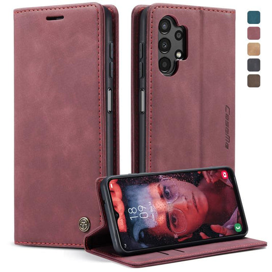 For Samsung Galaxy A13 4G/A13 5G/A04S/A04/M13 5G CaseMe 013 Multifunctional Horizontal Flip Leather Phone Case(Wine Red) - Galaxy Phone Cases by CaseMe | Online Shopping UK | buy2fix